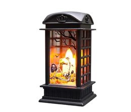 Halloween Night Light Pumpkin Lantern Retro Exquisite Shape Safe Skull LED Home Party Decoration Candle Lamp For Halloween Party S4299535