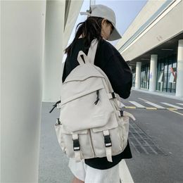 Backpack Bags For Women 2024 Large Capacity Student Fashion Solid Laptop Bag Versatile Waterproof Shoulder