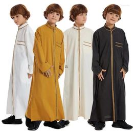 Ethnic Clothing Turkish Muslim Kids Abaya Jubba Thobe Kimono Boy Thawb Caftan For Children Islam Eid Long Robe Dress Dubai Saudi