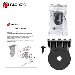 Accessories TACSKY Tactical Flashlight Helmet Mounting Kit for PELTOR COMTAC Helmet Mount ARC Rail Adapter Black