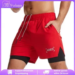 Motorcycle Apparel Easy To Move Mens Shorts Sweat-absorbent And Breathable Fit Type Double Layer Sports Fitness