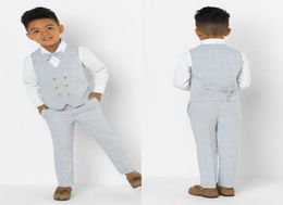 Little Boy Formal Suits Dinner Tuxedos for Beach Wedding Boy Groomsmen Kids Children For Party Prom Suit Formal Wear VestPants6395714