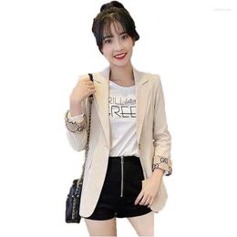 Women'S Suits Blazers Womens Spring Autumn Blazer Fashion Long Sleeve Business Women Work Office Casual Coats Jacket Drop Delivery Dhxei