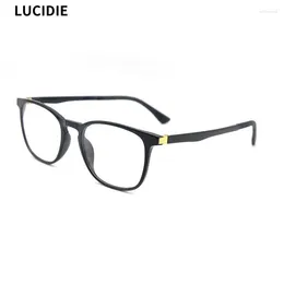 Sunglasses Frames LUCIDIE 2024 Fashion Ladies Ultem Square Glasses For Women Classic Eyewear Men Optical Eyeglasses Trending Spectacles