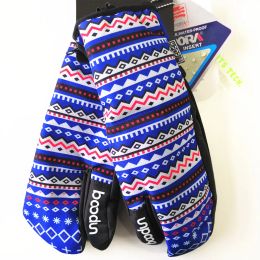 Gloves BOODUN Thermal Fleece Snowboard Gloves for Women Girls Boys Ski Gloves Windproof Waterproof Winter Snow Skating Skiing Gloves