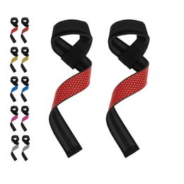 Weight lifting Wrist Straps Strength Training Lift Exercise Wrap Adjustable NonSlip Gel Grip Band Fitness Bodybuilding 240423