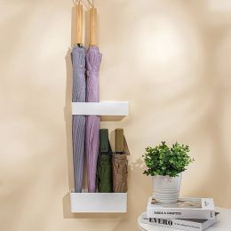 Racks Wall Hanging Standing Umbrella Standing for Home Office Storage Umbrella Shelving Hanging Frame NonMark SelfAdhesive NonPunch