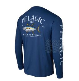 PELAGIC Fishing Shirt Summer Long Sleeve Shirt UPF50 Quick Dry Breathable Fishing Clothes Sports Clothes AntiUV Fishing Shirts 223073083