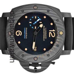 Peneraa High end Designer watches for handsome Submarine Series Carbon Fibre Automatic Mechanical Watch Mens Watch PAM00616 original 1:1 with real logo and box