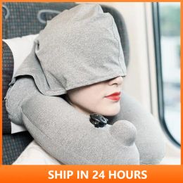 Pillow U Shaped Travel Pillow Aeroplanes Car Neck Pillows Soft Cervical Pillow Automatic Inflatable Cervical Vertebr Pillow Dropshop 2#