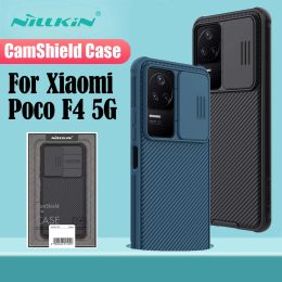 Cases NILLKIN For Xiaomi Poco F4 5G Case CamShield Pro Case Slide Camera Cover Lens Privacy Protection Phone Back Cover For Poco F4 5G