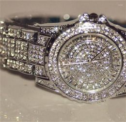 Wristwatches Women Watches Fashion Bling Casual Ladies Clock Female Quartz Gold Watch Crystal Diamond For Woman Montre Femme Zegar7008366