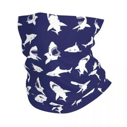 Fashion Face Masks Neck Gaiter Cute Sea Life Sharks Bandana Neck Cover Printed Balaclavas Mask Scarf Multifunctional Cycling Outdoor Sports Unise Y240425G03Q