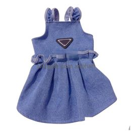 Dog Apparel Designer Clothes Brand Summer Pet Dresses With Classic Letter Soft Comfortable Princess Dress Sundress Cute Skirts For S Dh1F9