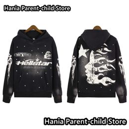 Men's Hoodies Sweatshirts 24/25 Trend Brands Face Printing Kids Mens 3D Print Retro Pullover Hoodie Womens Sweatshirt Childrens Clothing H240425