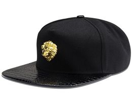 Men Women Rivet Lion Head Skull SunShade Baseball Cap Summer Sport Sunscreen Hip Hop Punk Adjustable Cotton Flat Hats P53 2103317850936