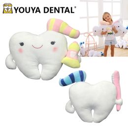 Pillow Teeth Shape Sofa Cushion Pillow Dental Plush Dolls Cute Doll Stuffed Toys For Kids Children Dental Clinic Dentist Gift