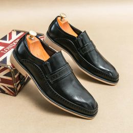 Men Loafers Handmade Classic Men Shoes for Wedding Male Comfortable Moccasins Business Shoe Leather All-match Men Casual Shoes