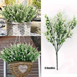 Decorative Flowers 8 Bundles Decor Artificial Lavender Flower Outdoor For Decoration Hanging Dried Ling Wedding