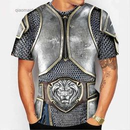 Men's T-Shirts Mens T-Shirts For Men Clothing Oversized Tees Unisex Armour Graphic 3D Print Summer Casual Short Sleeve Armour TopsL2404