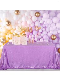 Table Cloth Glitter Sequin Tablecloth Rectangle Cover Wedding Birthday Party Graduation Home Decoration