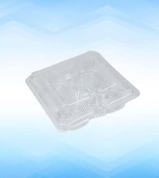 Gift Wrap 100 Pcs 4grids Disposable Package Boxes Transparent Baking Packaging Egg Tart Trays For Home Restaurant6489168
