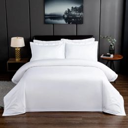 sets Premium Hotel White Oversize Duvet Cover Bed Sheet set 100%Nature Cotton Soft 600TC Bedding set Twin Full Queen King size 4Pcs