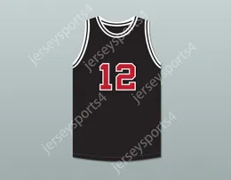 CUSTOM ANY Name Number Youth/Kids JIMMY FALLON 12 SNL SKIT BLACK BASKETBALL JERSEY TOP Stitched S-6XL