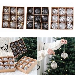 Party Decoration 9pcs/set Christmas Hanging Ball Bauble For Tree Holiday Wedding Decor 2024 Year Gift