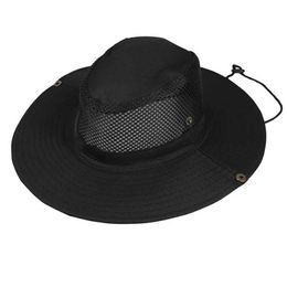 Wide Brim Hats Bucket Hats Sun Protection Bucket Hats Unisex Outdoor Fishing Hiking Jungle Hat Breathable Mesh Sun Cs Wide Brim Panama Summer Cheau J240425