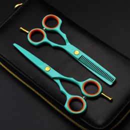 Shears Professional Jp 440c Steel 5.5 '' Light Green Scissor Hair Scissors Cutting Barber Haircut Thinning Shears Hairdresser Scissors