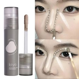 Face Brighten Con Liquid Concealer Makeup Waterproof Nose Shadow Contour Lasting Natural Bronzer Highlighter Cosmetics 240412