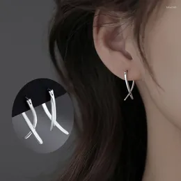 Hoop Earrings Trendy Jewellery Simply Unique Geometry For Women Gift Earings Fashion Korean Silver Colour