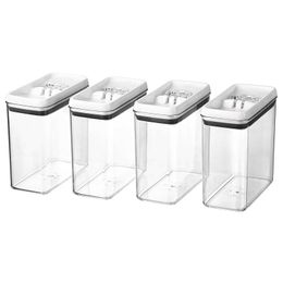 Storage Bottles Jars 4-Flip Tite 11.5 Cup Rectangular Food Container Set H240425