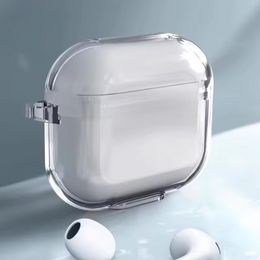 For airpods pro 2 2nd Generation airpods 3 Portable Mini earphones Airpods Pro Headset Accessories Clear solid silicone waterproof Headphones protective case