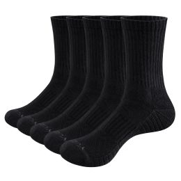 Clothings YUEDGE Men Thick Breathable Cotton Cushion Crew Outdoor Sports Hiking Trekking Socks Work Boot Socks For Men 3746 EU