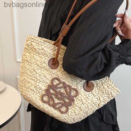 Women Luxury Original Loeweelry Designer Woven Bags Beach Vacation Woven Bag for Womens New 2024 Minimalist Leisure Beach Bag with Brand Logo