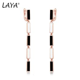 LAYA Dangling Earrings For Women Minimalist Original Design Handmade Enamel 100% 925 Sterling Silver Piercing Ear Fine Jewelry 240422