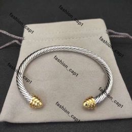 David Yurma Bracelet DY Bracelet Designer Cable Bracelet Fashion Jewellery for Women Men Gold Silver Pearl Head Cross Bangle Bracelet Dy Jewellery Man Christmas Gift 514