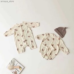 Rompers Baby Clothes Newborn Baby Clothes Romper Printing Cotton Baby Girls Jumpsuit Long Sleeve T-Shirts Boys Outfit Clothing OnesieL2404