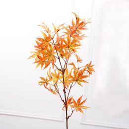 Home decorations flowers artificial Maple Leaf Green Landscape Garden Decoration Plastic Red Maple Autumn Leaves 11 LL