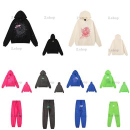 Hoodies Designer Mens Pullover Red Young Thug 555555 Angel Men Womens Hoodie Embroidered Web Sweatshirt Joggers Size S/M/L/XL s 90139