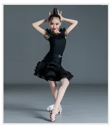 Stage Wear Latin Dance Dress Girl Diamond Tassel Professional Competition Suit Adult Children High-end Custom Costume Ballroom