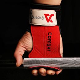 Gloves 1 Pair Cowhide Weight Lifting Gloves Deadlift Grip Pads for Fitness Gym Wrist Straps Workout Training Dumbbell PullUp Gloves