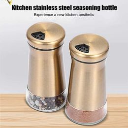 Food Savers Storage Containers Salt kitchen shaker seasoning pepper dispenser Utensils container bottle stainless steel sugar jar H240425
