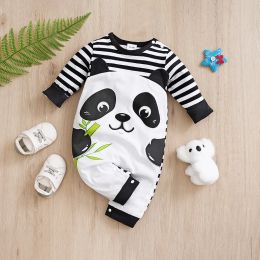 One-Pieces Newborn Baby Romper Cotton comfort long sleeve Unisex Baby Bodysuits Threedimensional cartoon panda shape Bebe Boy Girl Clothes