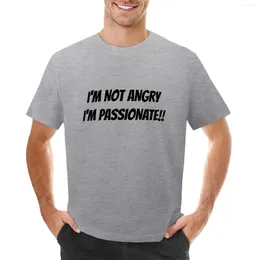 Men's Polos I'm Not Angry Passionate T-Shirt Anime Heavyweights Vintage Kawaii Clothes T Shirts For Men Graphic