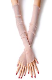 Driving ice summer sleeve sun protection female glove sleeve UV protection lace thin ice silk arm sleeve5676154