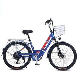 Bicycle Adult Electric Bike 26 Inch Mountain Bike 350W 36V Electric Bicycle City Lady With 2 Seat And Basket Waterproof Hidden Battery