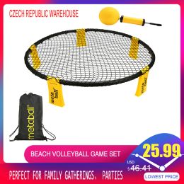 Volleyball Mini Beach Volleyball Game Set Outdoor Team Sports Lawn Fitness Equipment With 3 Balls Volleyball Net